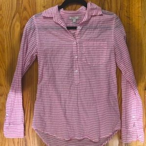J. CREW women’s striped button down popover shirt 0 XS